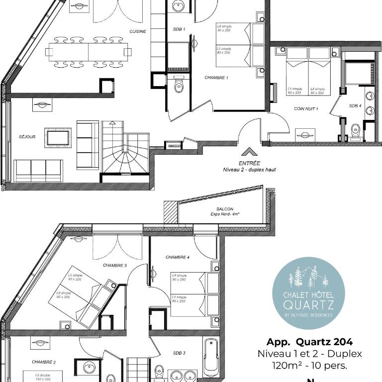Chalet Hôtel Quartz - Appartement - 7