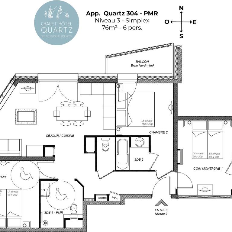 Chalet Hôtel Quartz - Appartement - 6