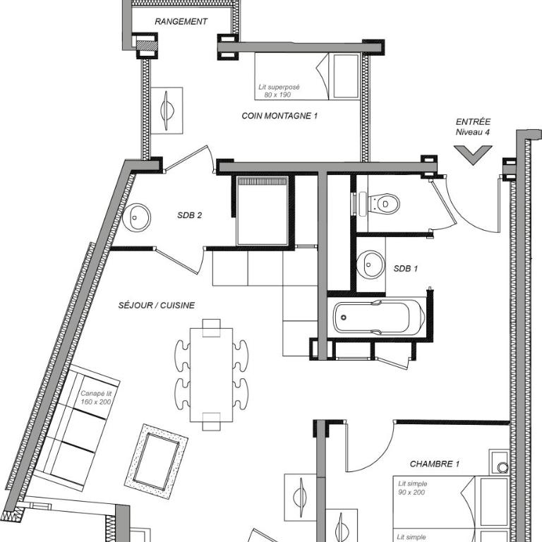 Chalet Hôtel Quartz - Appartement - 5