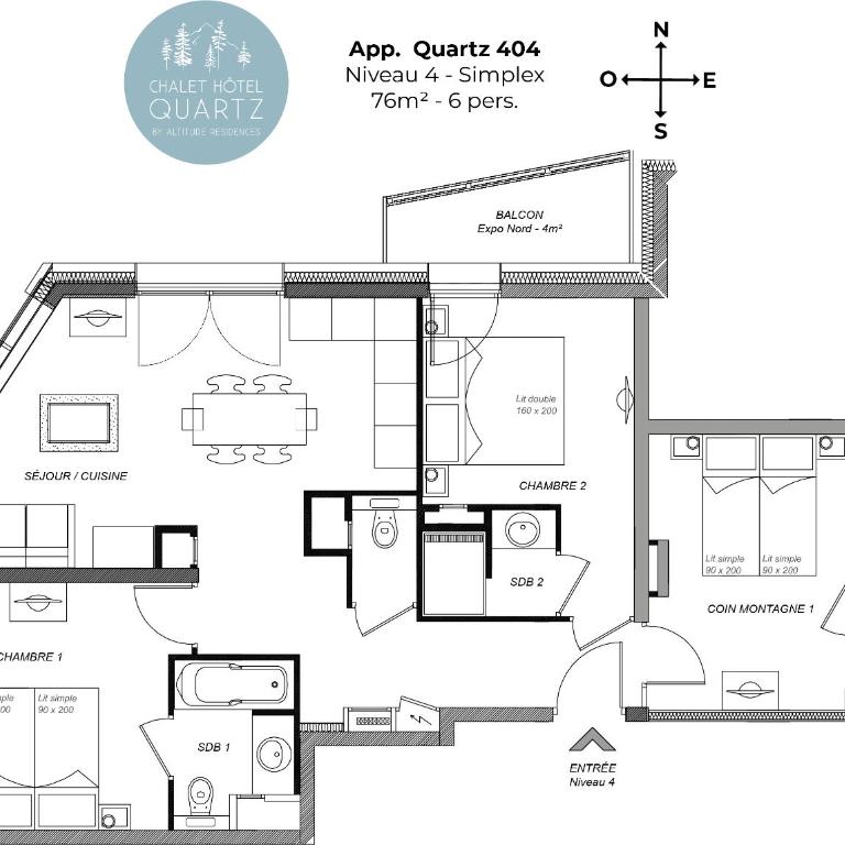 Chalet Hôtel Quartz - Appartement - 6
