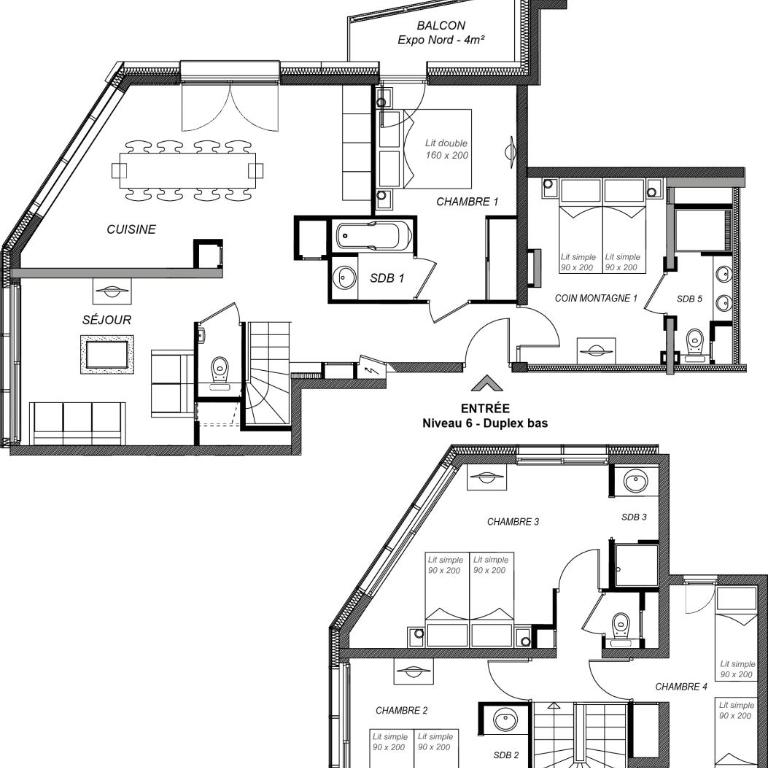 Chalet Hôtel Quartz - Appartement - 6