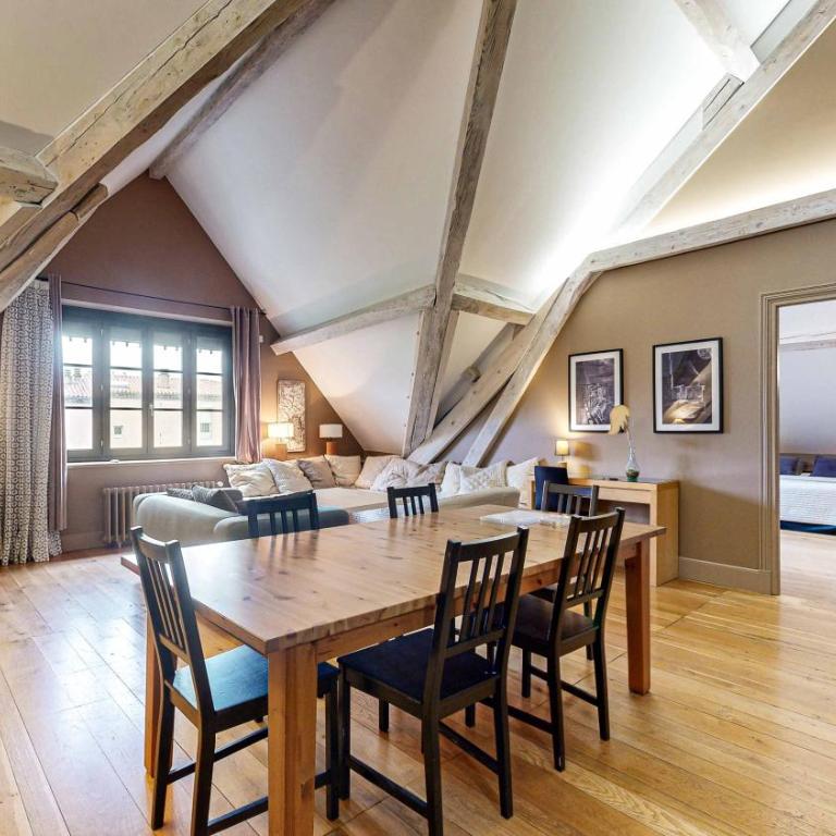 Demeure Saint Louis Historic manor, air-conditioned, free private parking, City 700m, WIFI, view - Apartment mit Gartenblick - 6