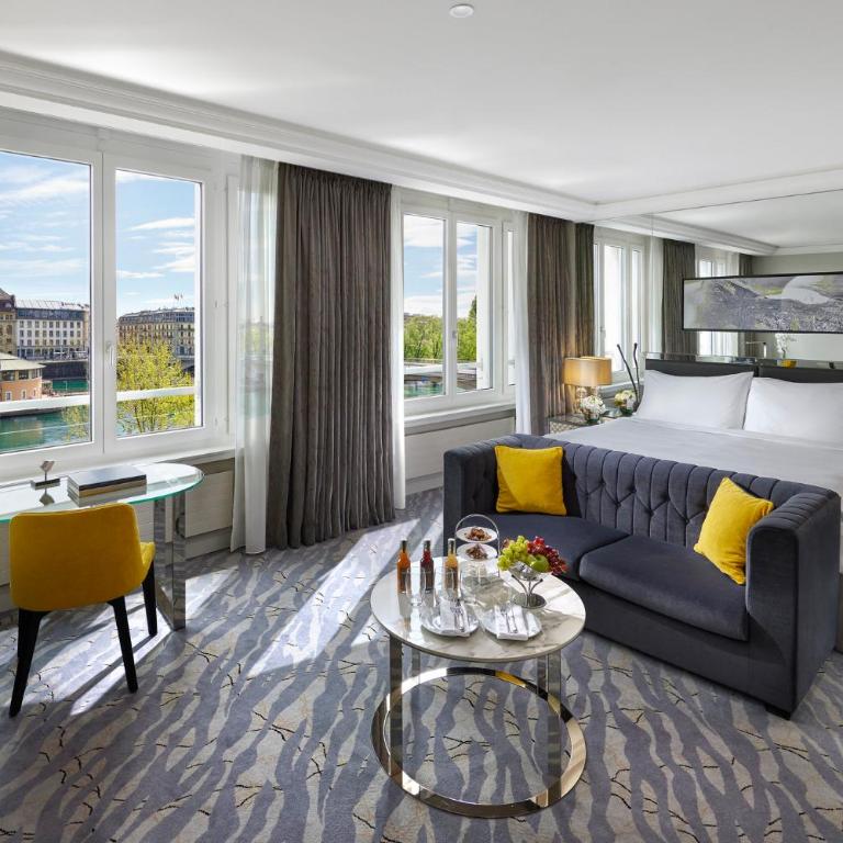 Mandarin Oriental, Geneva - Zimmer Mandarin mit Kingsize-Bett oder 2 Einzelbetten und Flussblick - 2