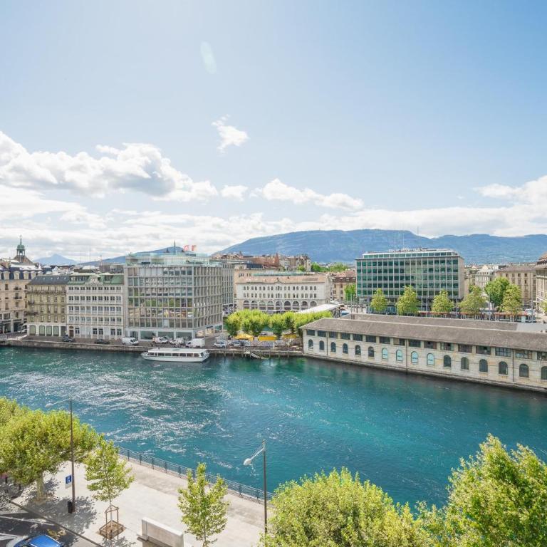 Mandarin Oriental, Geneva - Ecksuite mit Kingsize-Bett und Flussblick - 1