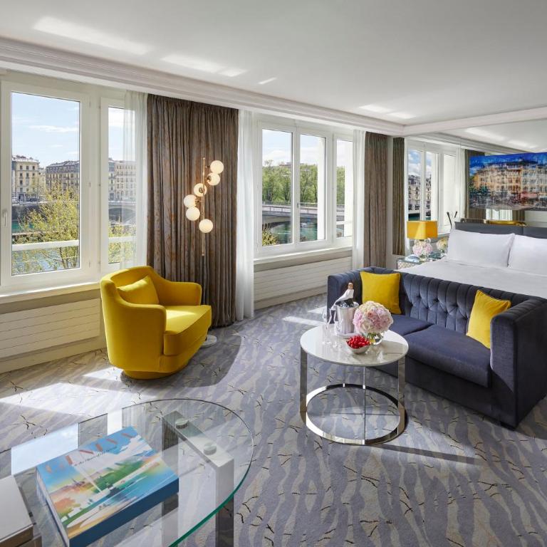 Mandarin Oriental, Geneva - Deluxe Suite mit Kingsize-Bett und Flussblick - 3