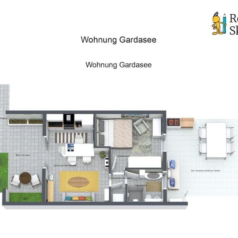 Casa Gardalido mit Garten und Pool - One-Bedroom Apartment with Garden - 29