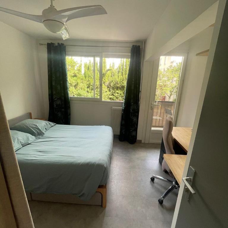 Chambre avec salle d'eau privée dans appartement partagé 200 m du tram - Chambre Double - 3