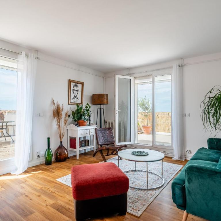 Apartment with Large Terrace and Panoramic View - 2 Bedrooms, Marseille - Apartment mit 2 Schlafzimmern - 16
