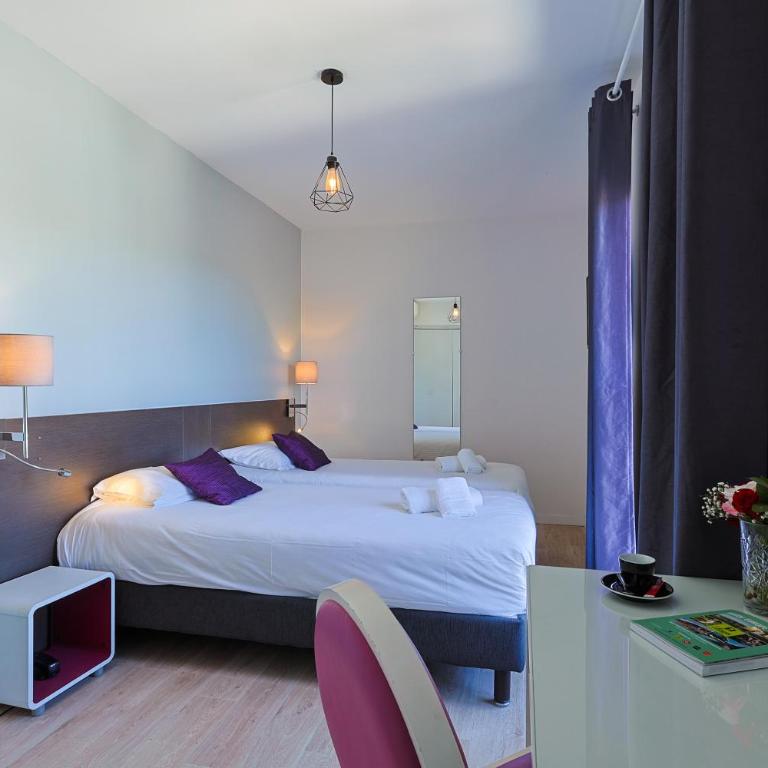 Logis Hotel Perla Riviera & Restaurant - Chambre Lits Jumeaux - 1