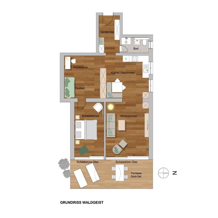 Berghaus Weber - Apartment mit 1 Schlafzimmer und Aussicht - 14