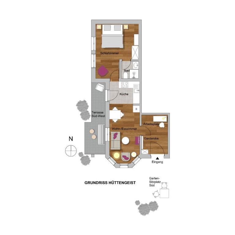 Berghaus Weber - Apartment mit 1 Schlafzimmer und Garten - 12