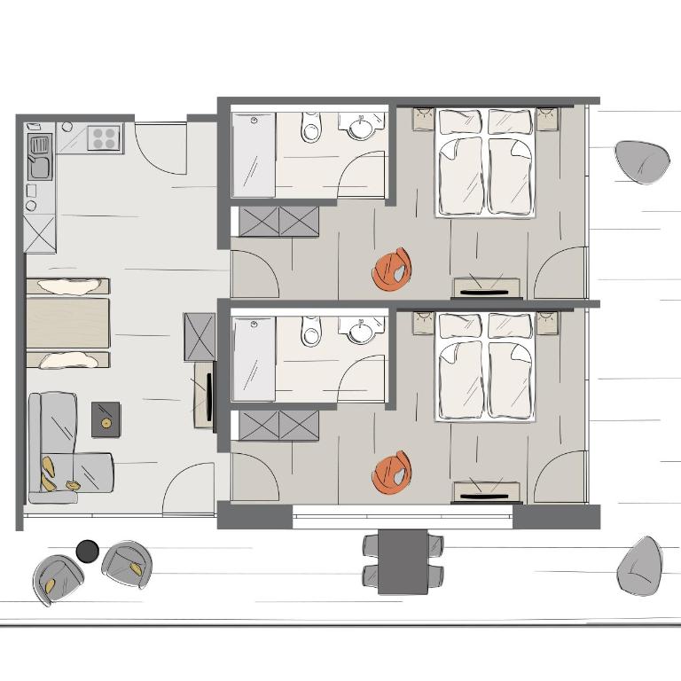 das zeitlos - Apartment mit 2 Schlafzimmern - 11