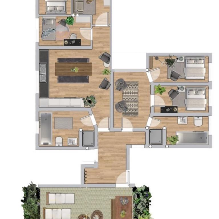 Flatista Homes - Penthouse with Rooftop Gym - Apartment - 3