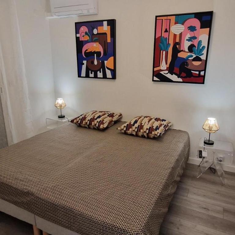 Juan 4 prs, clim, 300m plage, piscine, parking - Appartamento con 1 Camera da Letto - 12