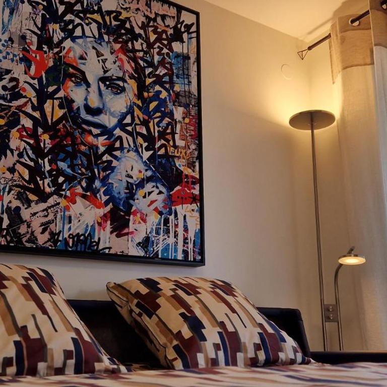 Juan 4 prs, clim, 300m plage, piscine, parking - Appartamento con 1 Camera da Letto - 16