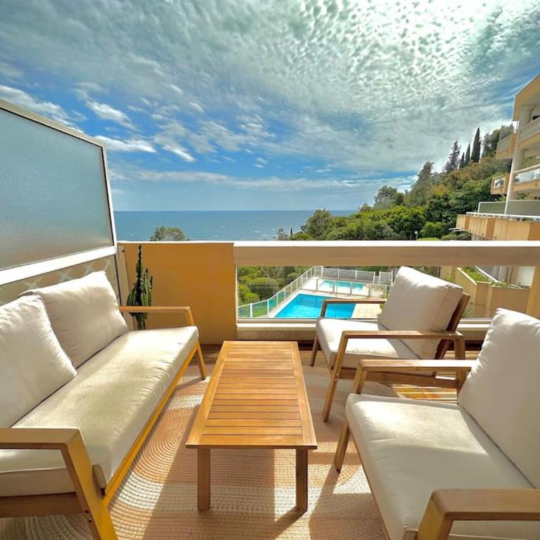 Vue mer - Refait à neuf - Clim - Parking - 4 personnes - Appartement 2 Chambres - 48