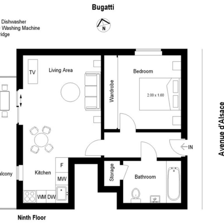 Sunlight Properties - Bugatti - Beausoleil, France 1 Bedroom, stunning holiday rental apartment with balcony - Appartement 1 Chambre - 9