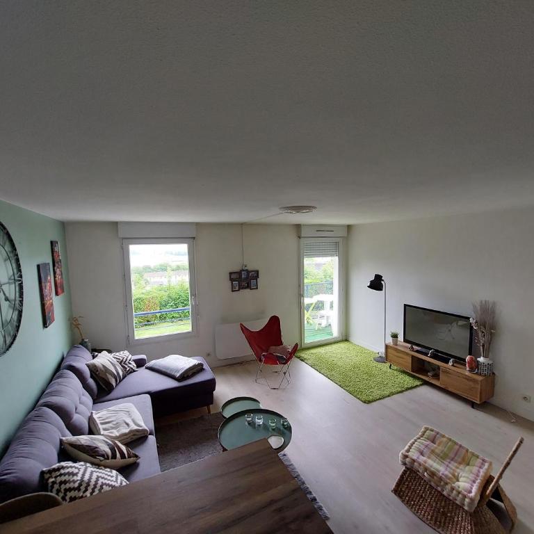 Rouen : Vue panoramique sur la seine avec parking - Appartement avec Balcon - 14