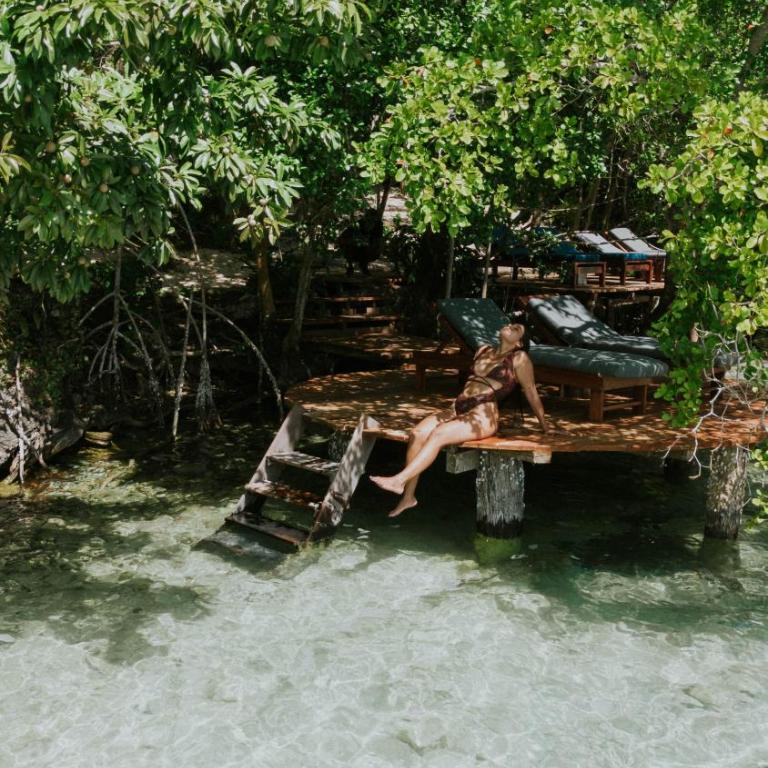 7 CIELOS BACALAR. - Habitación con cama extragrande y vistas al lago - 7