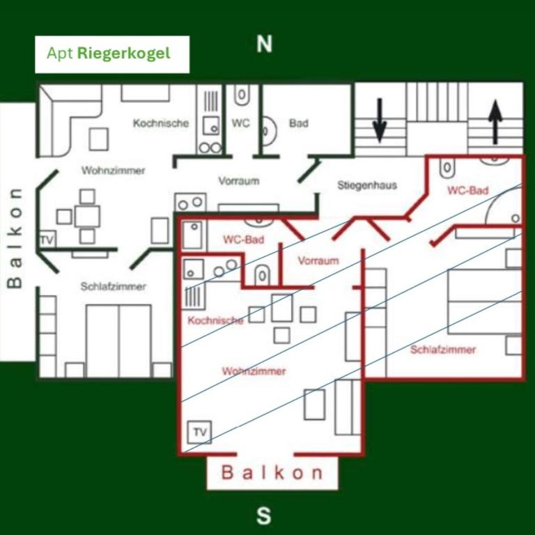 Apartments Grabenmühle - Apartment mit 1 Schlafzimmer und Balkon - 2