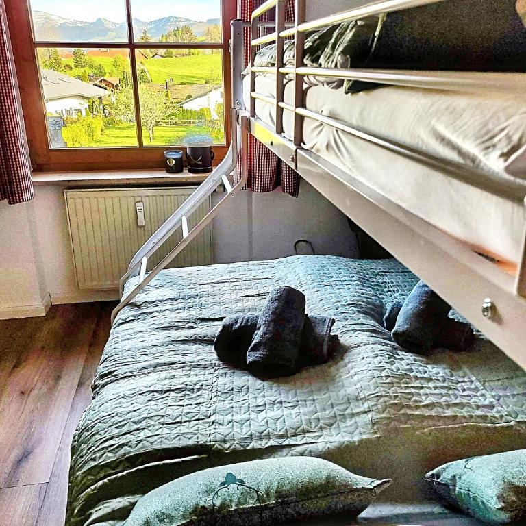 Bergnest Lodge mit Bergblick - Ca 3 min Skilift - Balkon - Garten - 6 Pers - Hund - Luftkurort - nähe Buchenegger Wasserfälle - Eistobel - Bodensee - Apartment mit 1 Schlafzimmer - 15