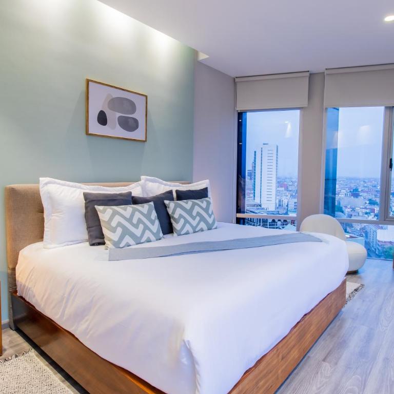 Capitalia Plaza Residences Reforma - Deluxe Apartment, 2 Bedrooms, A/C, City views - 17