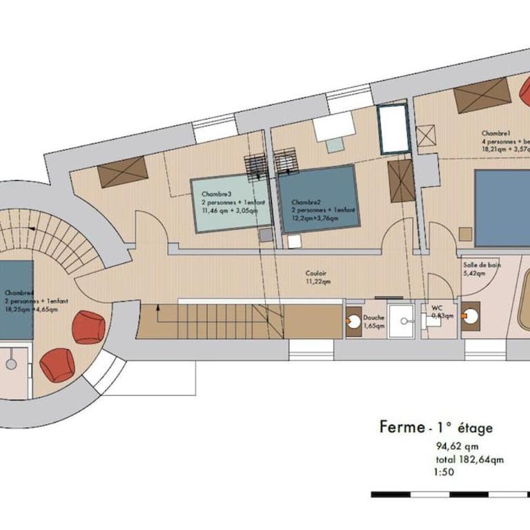 Château Frontonas gîte ferme - Maison 4 Chambres - 21