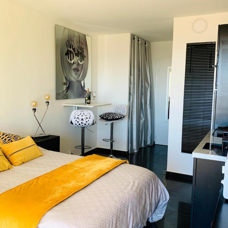 BAGATELLE NATURISTE HELIOPOLIS clim ascenseur vue mer parking privé - Appartement 1 Chambre - 4