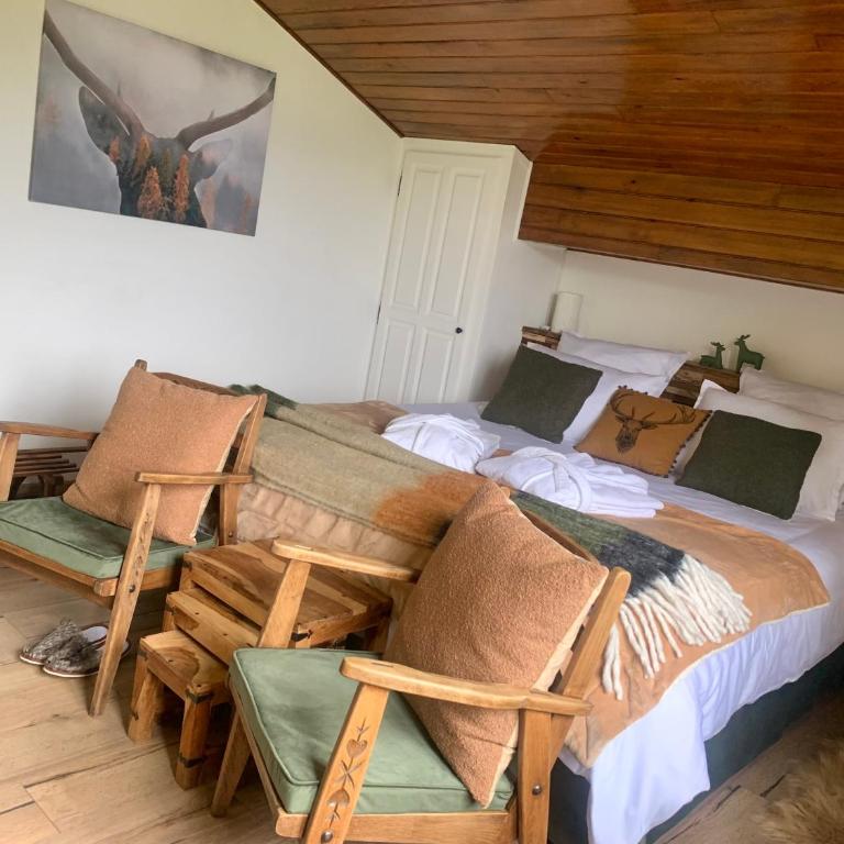Chalet Le Tilleul - Doppelzimmer mit Whirlpool-Badewanne - 1