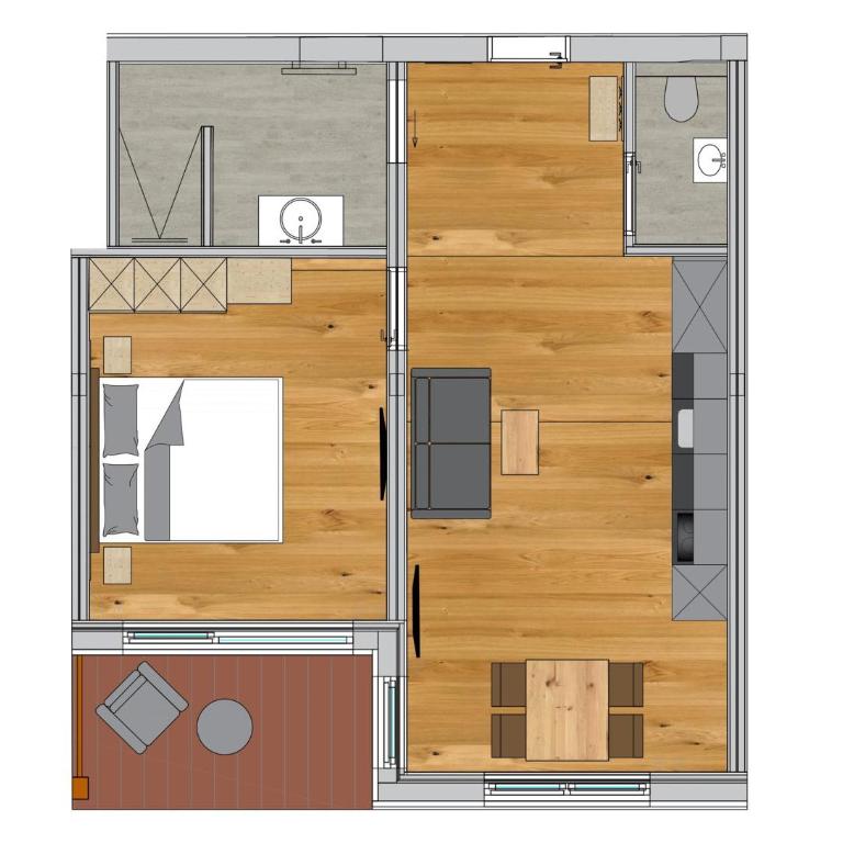 Jaga Alm - Studio mit Balkon - 5