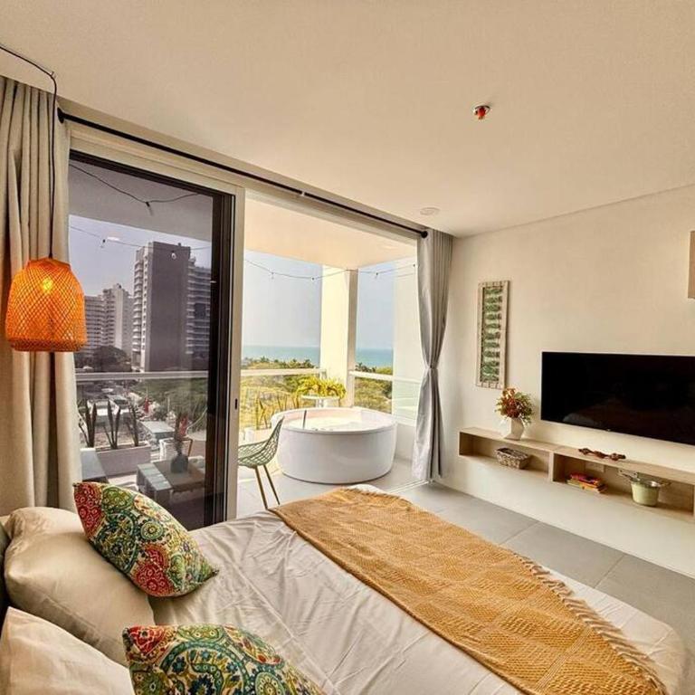 Loft vista mar terraza jacuzzi - One-Bedroom Apartment - 15