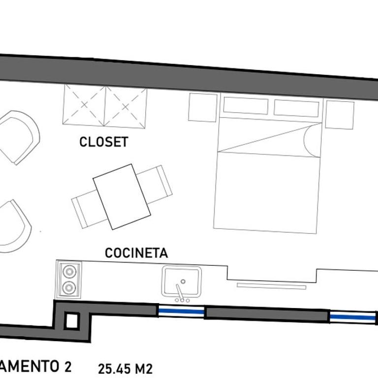 San Cayetano 2 with AC just a block away from the main square - One-Bedroom House - 2