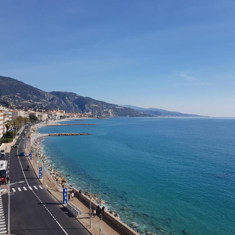 Menton front bord de mer Côte d'Azur Florentina sea view French Riviera proche Monaco Montecarlo superb studio - Studio - Vue sur Mer - 1