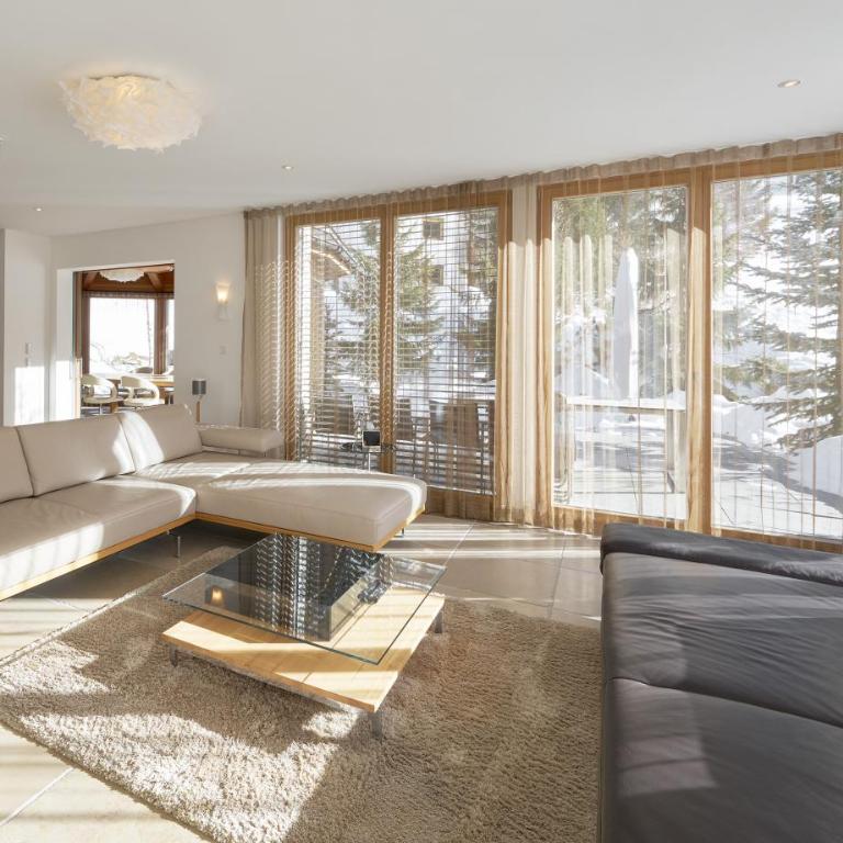 Grischuna Mountain Lodge - Apartment mit 2 Schlafzimmern mit Balkon und Terrasse - 9