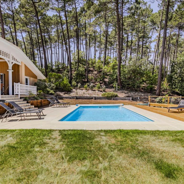 villa piscine 4ch dans la pinede a 4min de l ocean AG1 - Villa avec Piscine Privée - 2
