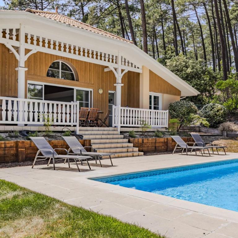 villa piscine 4ch dans la pinede a 4min de l ocean AG1 - Villa avec Piscine Privée - 39