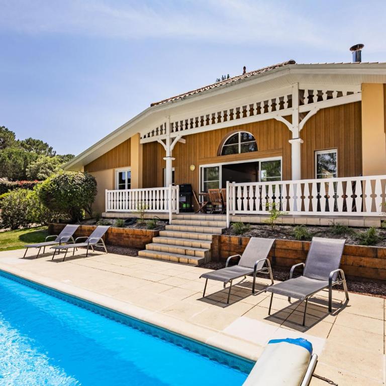 villa piscine 4ch dans la pinede a 4min de l ocean AG1 - Villa avec Piscine Privée - 40