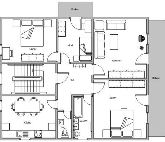 Haus Weissmies - Apartment mit 3 Schlafzimmern - Penthouse - 10