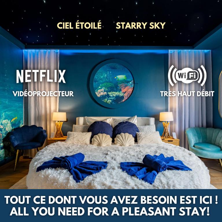 CathyVoyages - Ciel étoilé - Bord de Mer - Parking gratuit - Vidéoprojecteur - Lit rond - La Paillote Strasbourgeoise - Appartamento con 1 Camera da Letto - 19