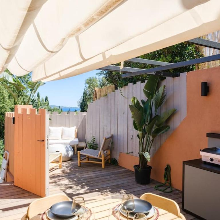 Triplex vue mer 100m plage Golfe de St Tropez - Apartment mit 2 Schlafzimmern - 2