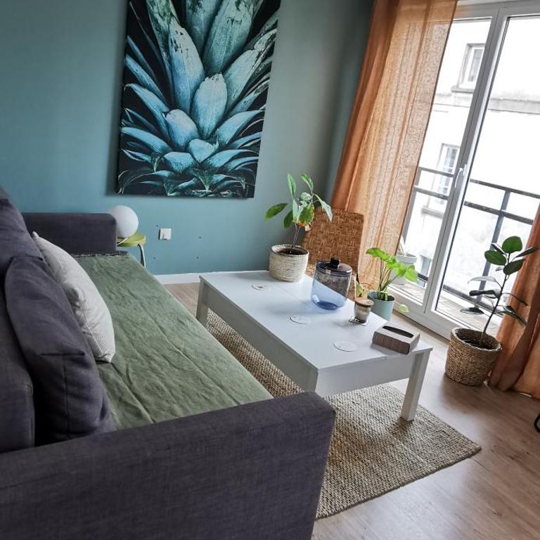 Appart T2 l'île de Nantes avec parking privé - One-Bedroom Apartment - 5