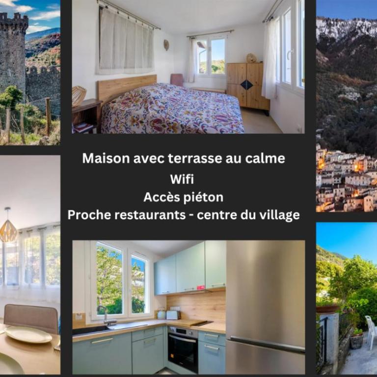 La Tiniera à Lucéram - Maison rénovée 2023- Terrasse - Wifi - Village des crèches - Maison 1 Chambre - 1