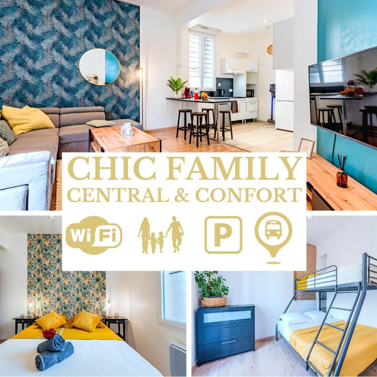 Chic Family - Neuf & Moderne - Parking Wifi Centre Ville Gare TGV - Confort idéal Famille - OFFRE SPECIALE - Appartamento con 2 Camere da Letto - 1