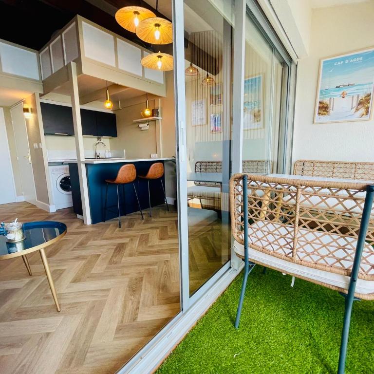 Cap d'Agde T2 4-6 personnes Mezzanine Vue mer Piscine Wifi - Appartement 1 Chambre - 6