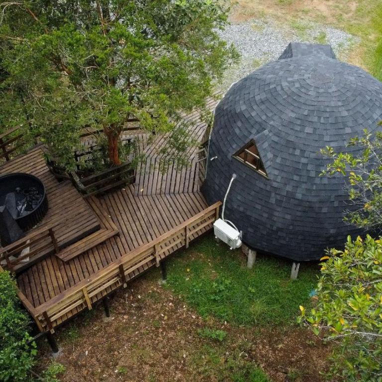 Hermoso domo para parejas, en bosque nativo + tinaja privada - Deluxe Bungalow - 1