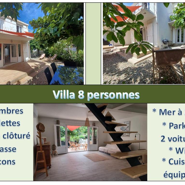 Villa 8 pers, 4 ch, jardin, clim 200m de la plage - Casa de 4 dormitorios - 11