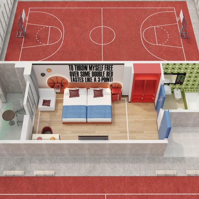 Hotel Magic Sports 4 - Alley Oop Quadruple Room - Basket - 2