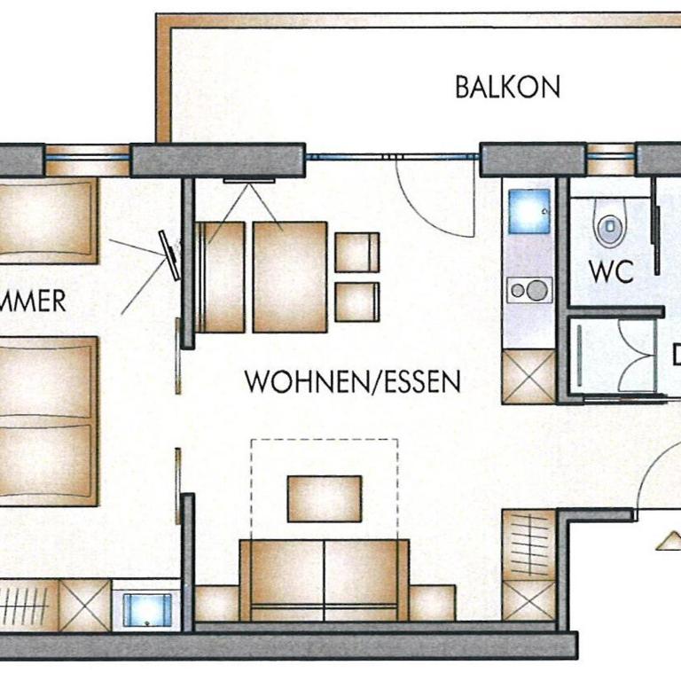 Portis Appartements - Appartamento con 1 Camera da letto con doccia - 8