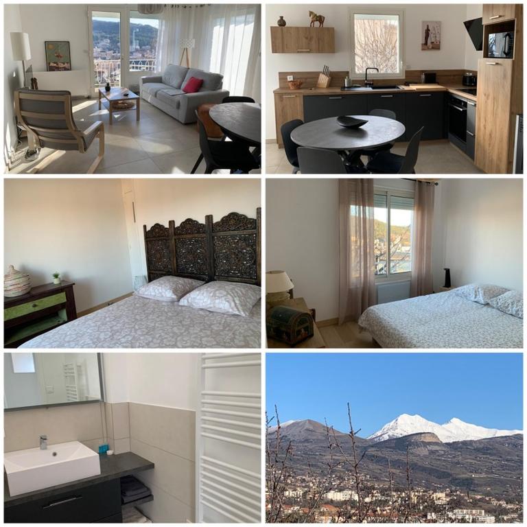 T4 VUE IMPRENABLE montagnes et ville - Apartment with Balcony - 13