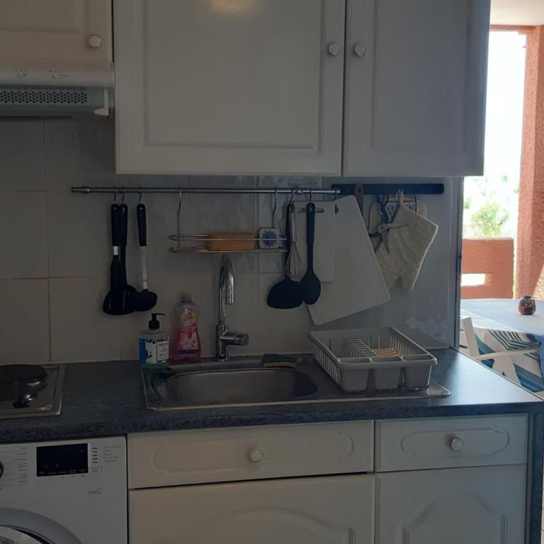 Beau Studio Cabine 4 Pers, 1er Étage, Vue Mer, Parking Port Leucate - FR-1-798-35 - Estudio - 6